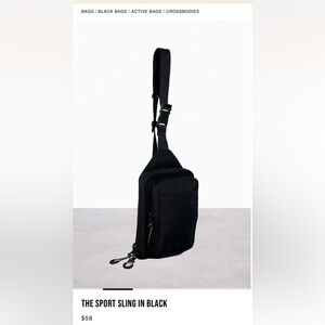 Beis Sport Sling Bag in Black